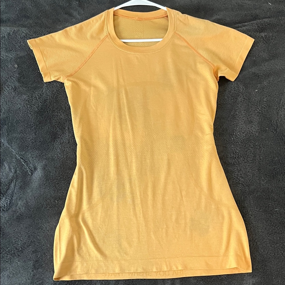 Lululemon Light Orange Short-sleeve Swiftly Tech
